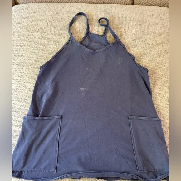 Free People Hot Shot Mini Dress Blue Indigo SMALL - Picture 4 of 5